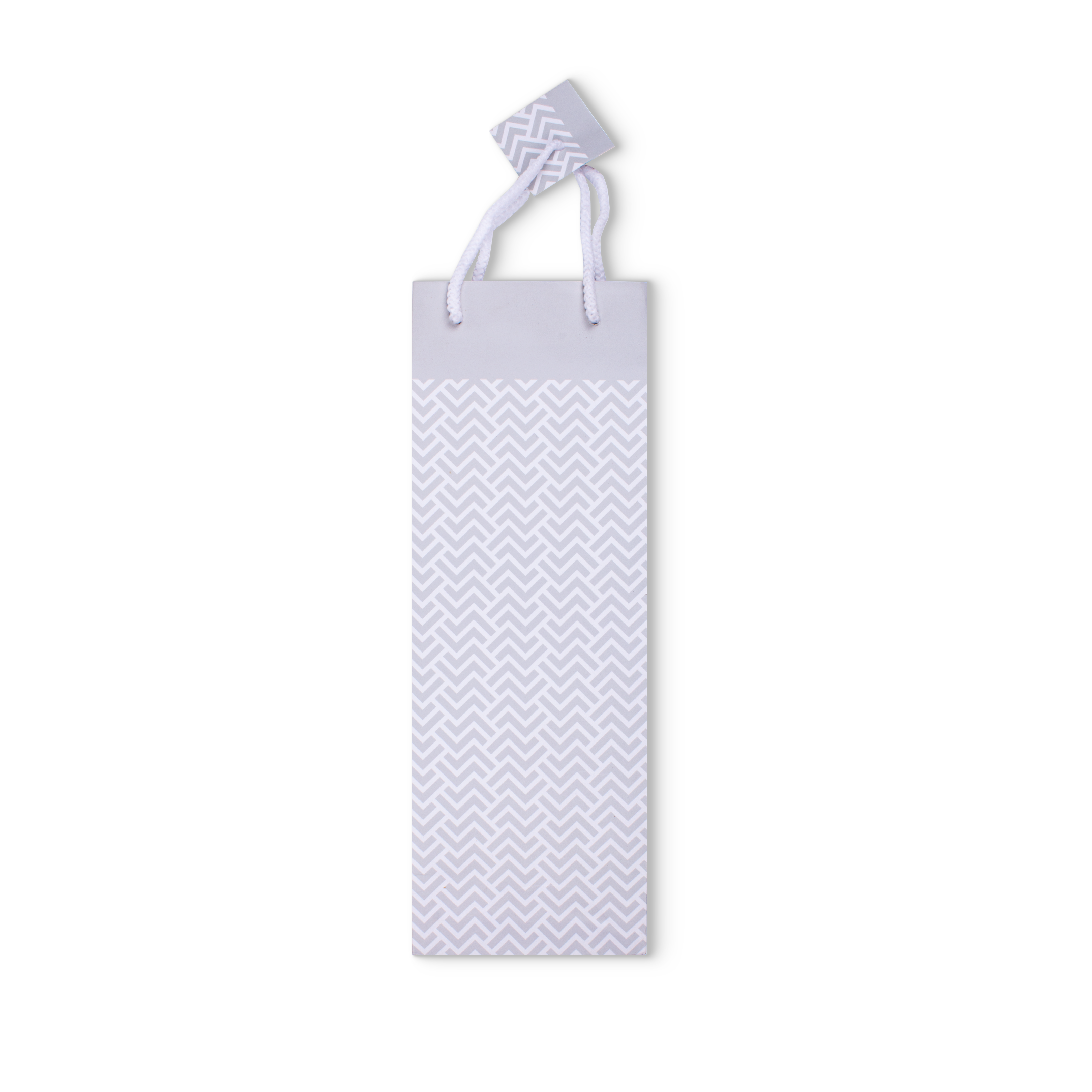Gift Bag Silver Chevron L13 x W4.75 x D3.15inch 1pc