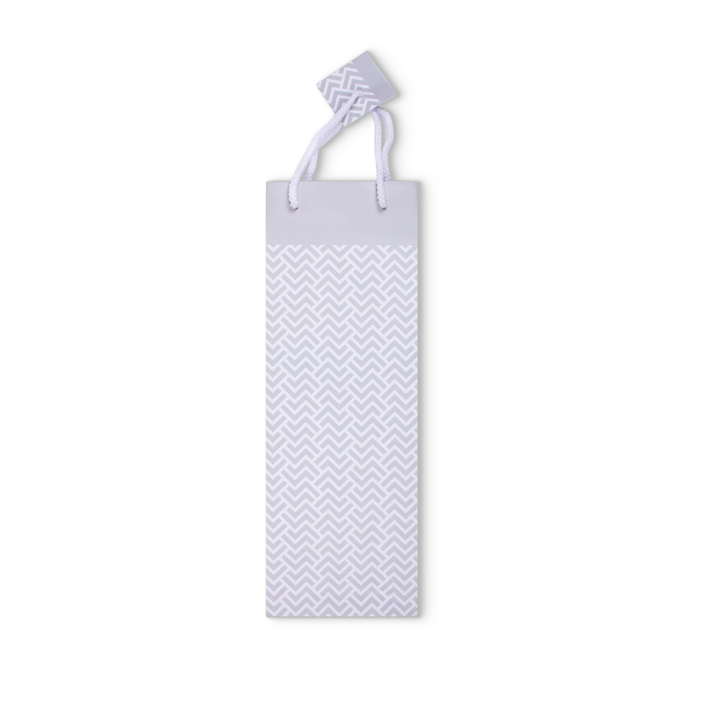 Gift Bag Silver Chevron L13 x W4.75 x D3.15inch 1pc