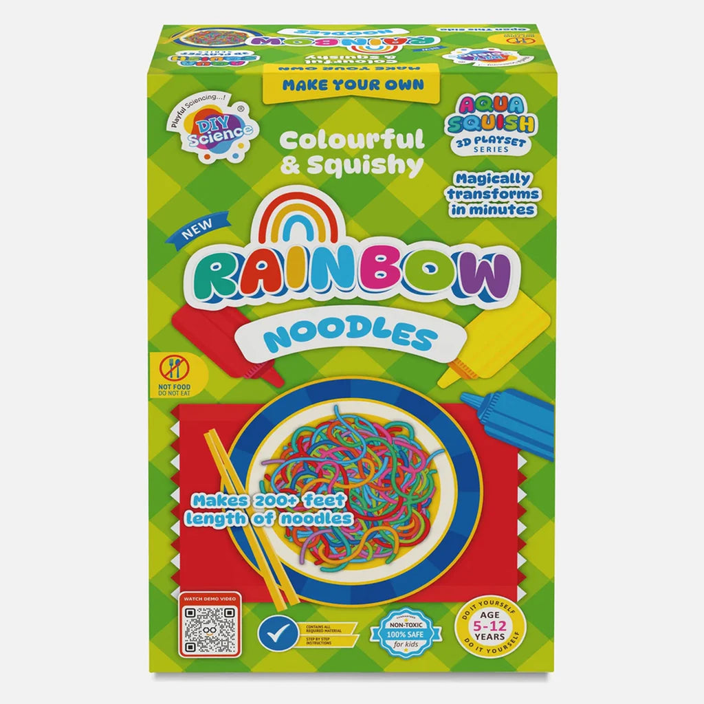 DIY Make Colourful Squishy Rainbow Noodles Box