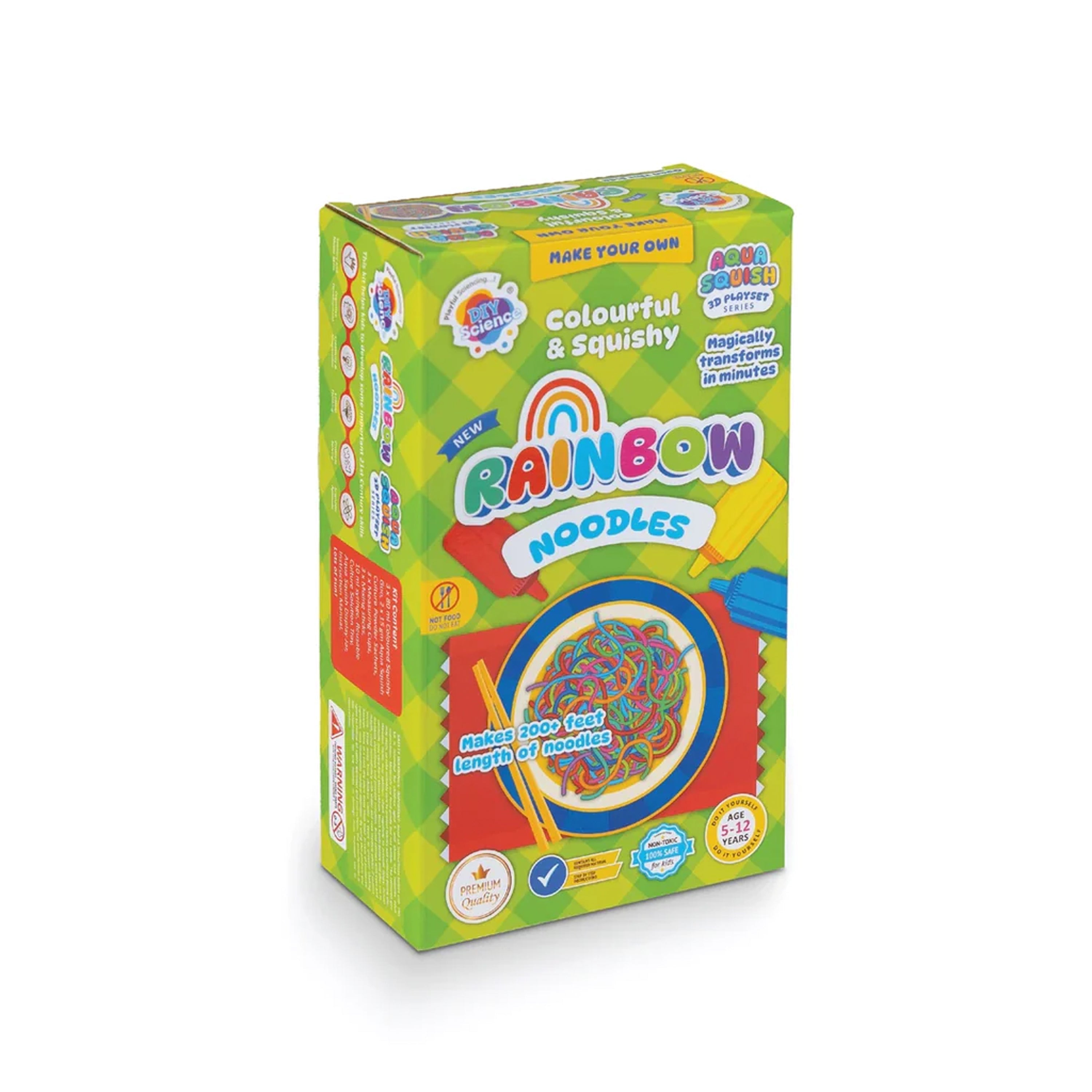 DIY Make Colourful Squishy Rainbow Noodles Box