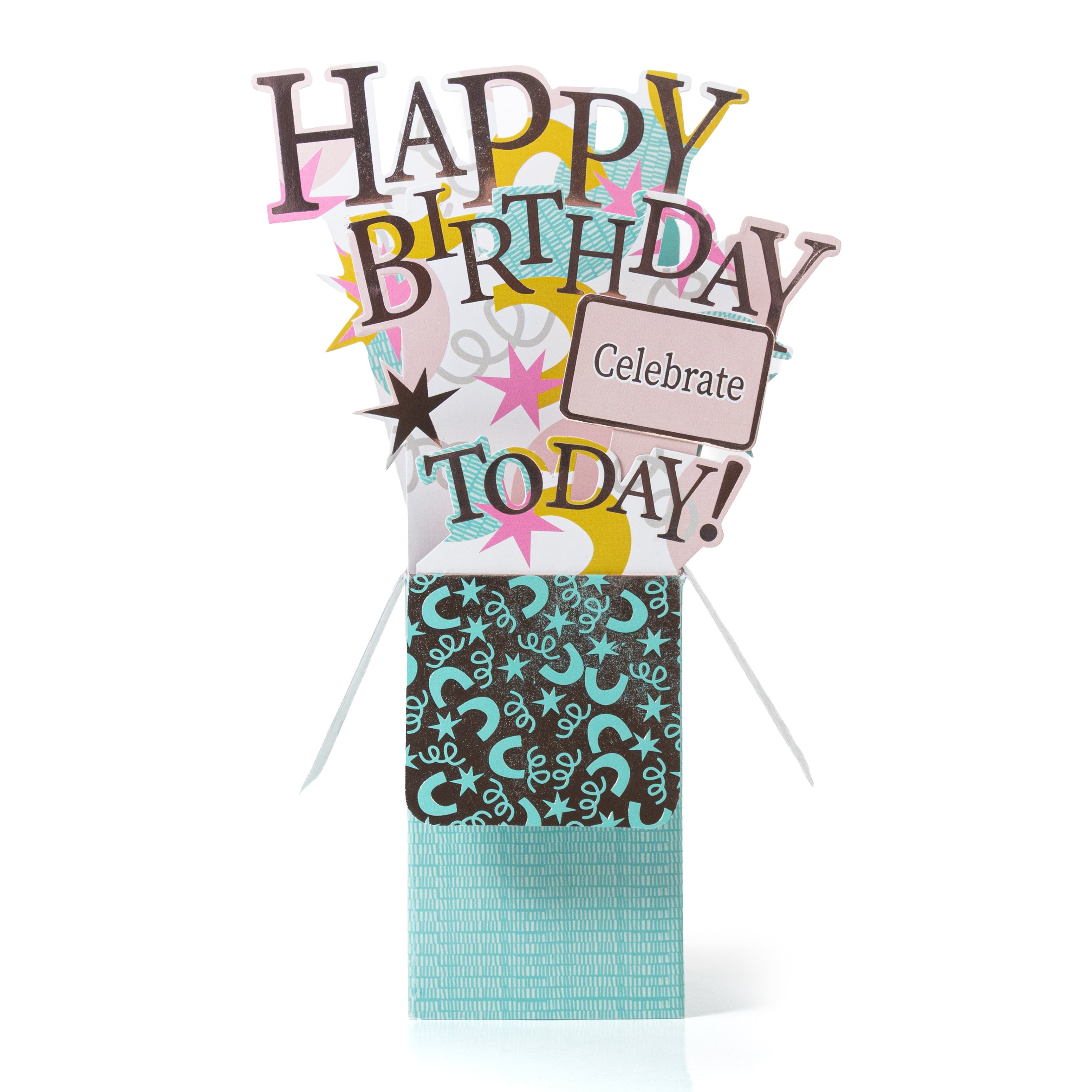 3D Pop Up Birthday Card and Envelope - Celebrate Today 1pc