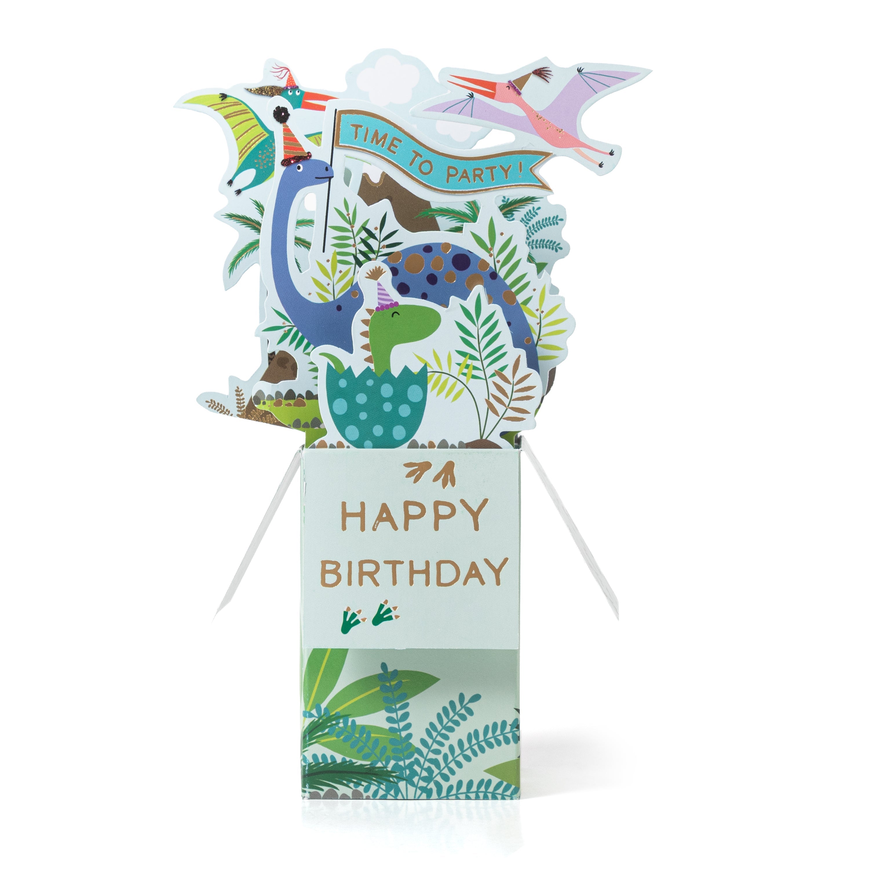 3D Pop Up Birthday Card and Envelope -Time to Party 1pc