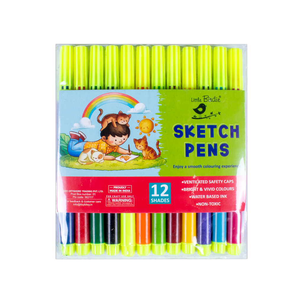 Sketch Pens 12 Shades 1Pack