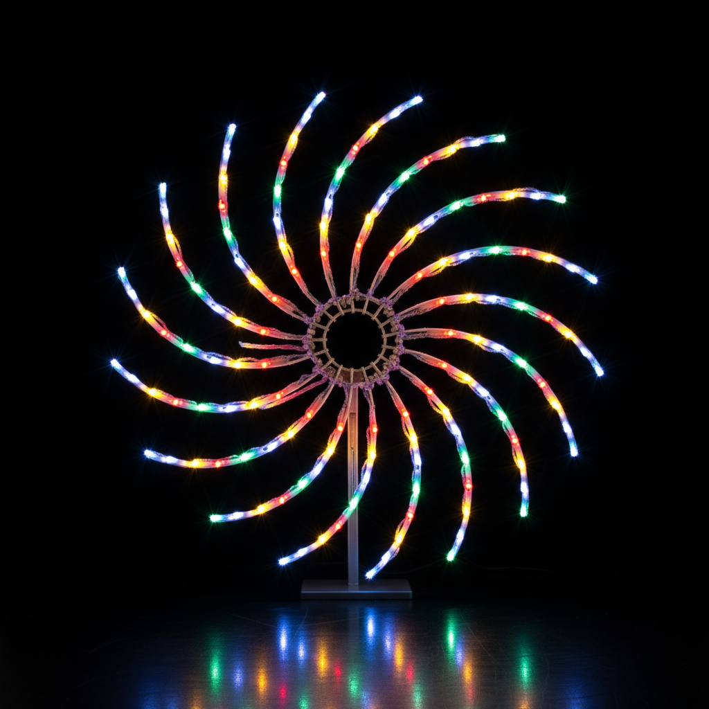 LED Spinner Wheel Various Speeds and Steady Controller 50cm 1pc Box