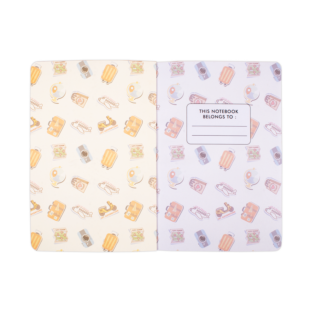 Softbound Ruled Notebook Travel Edge Printed A5 128pages 100gsm