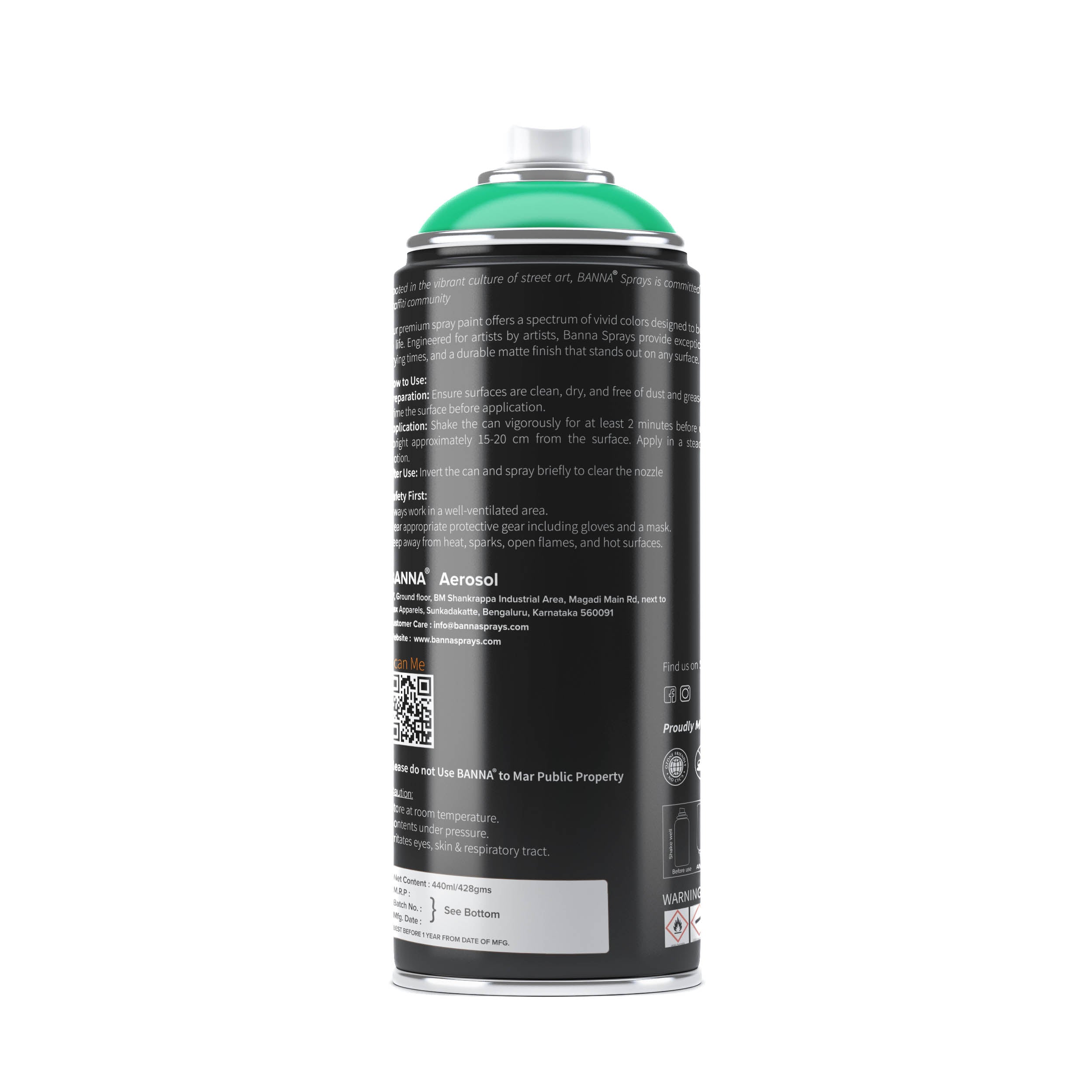 Graffiti Spray Paint Turquoise 400ml Bottle