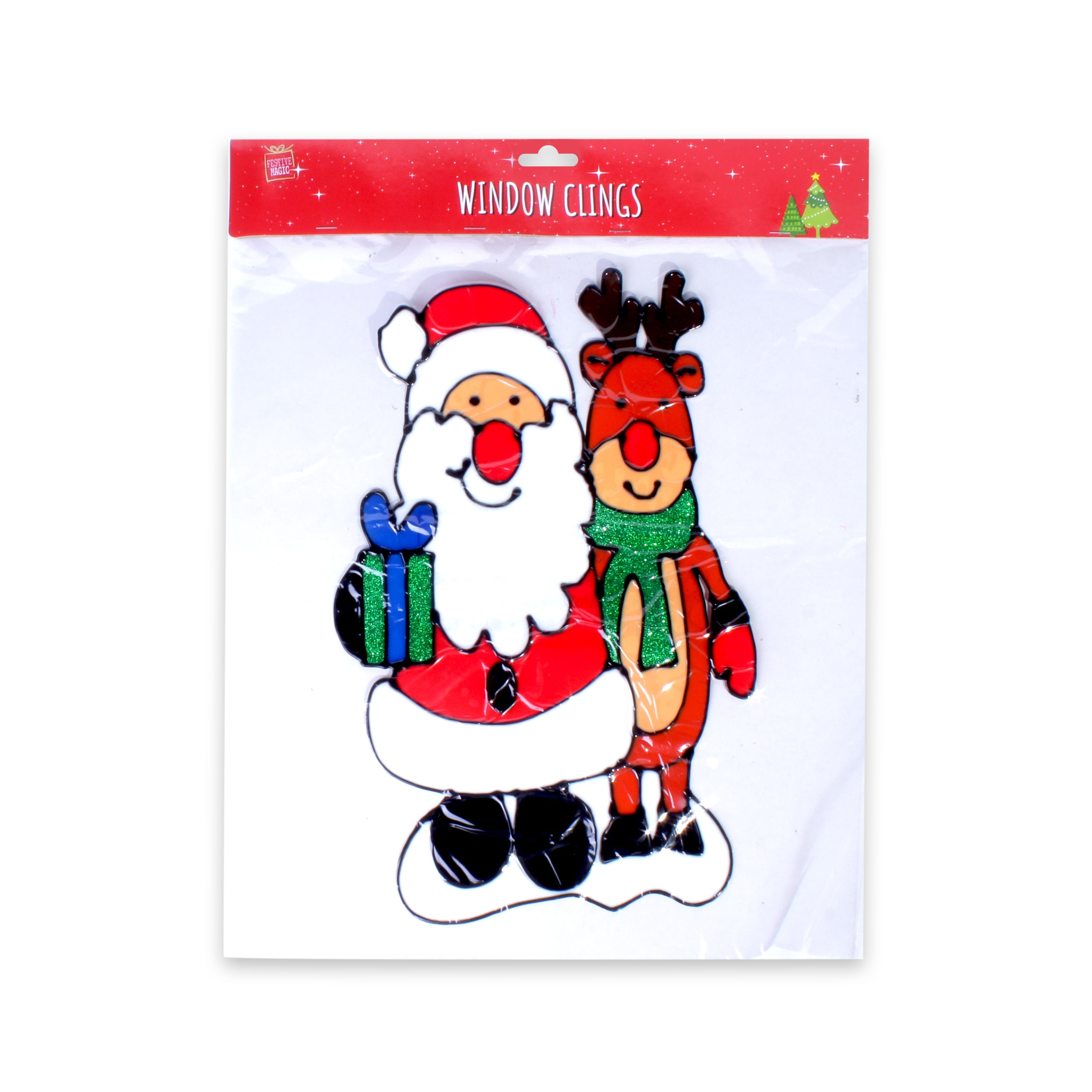 Glitter Window Sticker Assorted 35 X25cm 1pc
