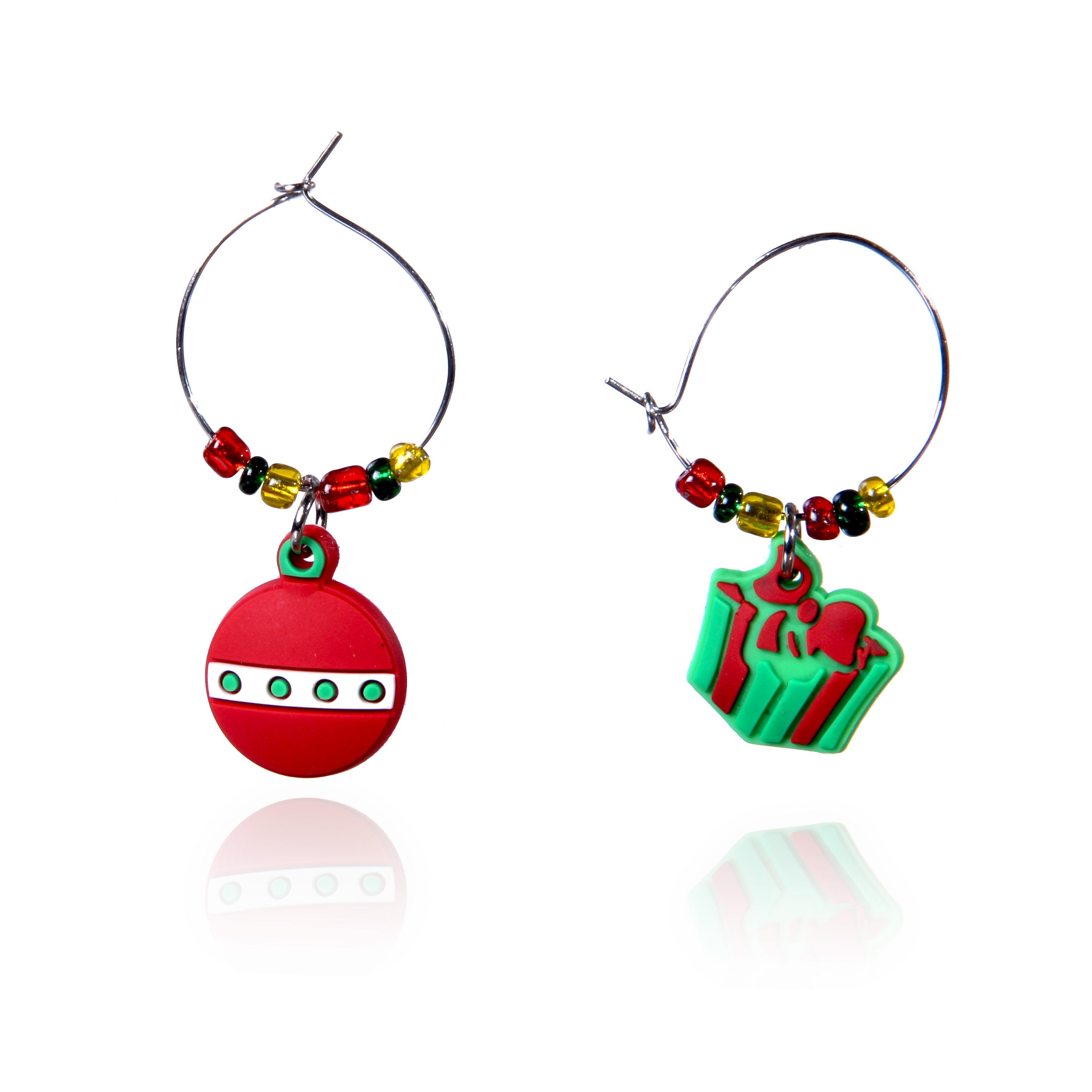 Christmas Wine Charms Assorted 6Pc