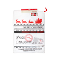 Santa Sack White Merry Christmas 50x65cm XB2959