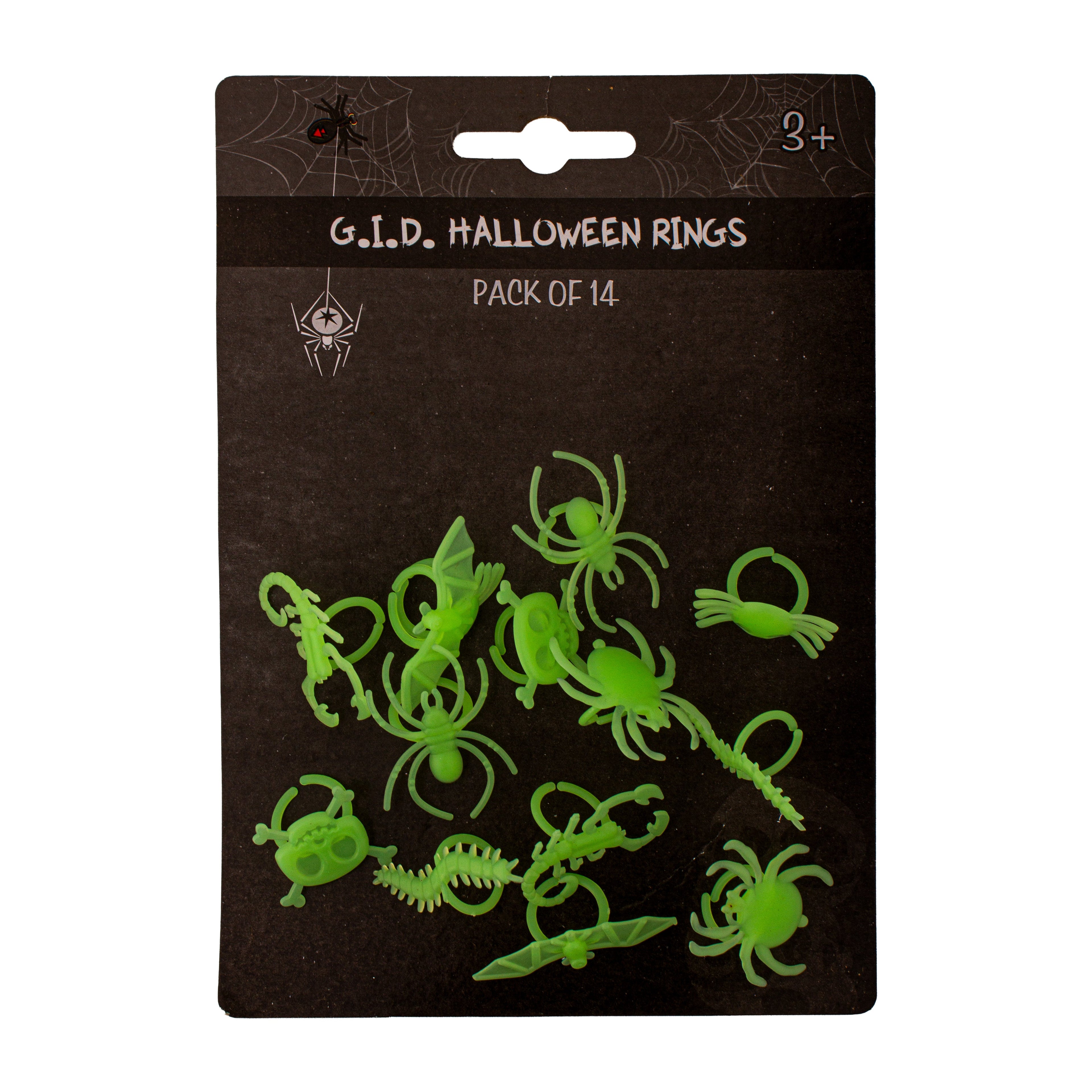 Glow in the Dark - Halloween Finger Rings 14pcs