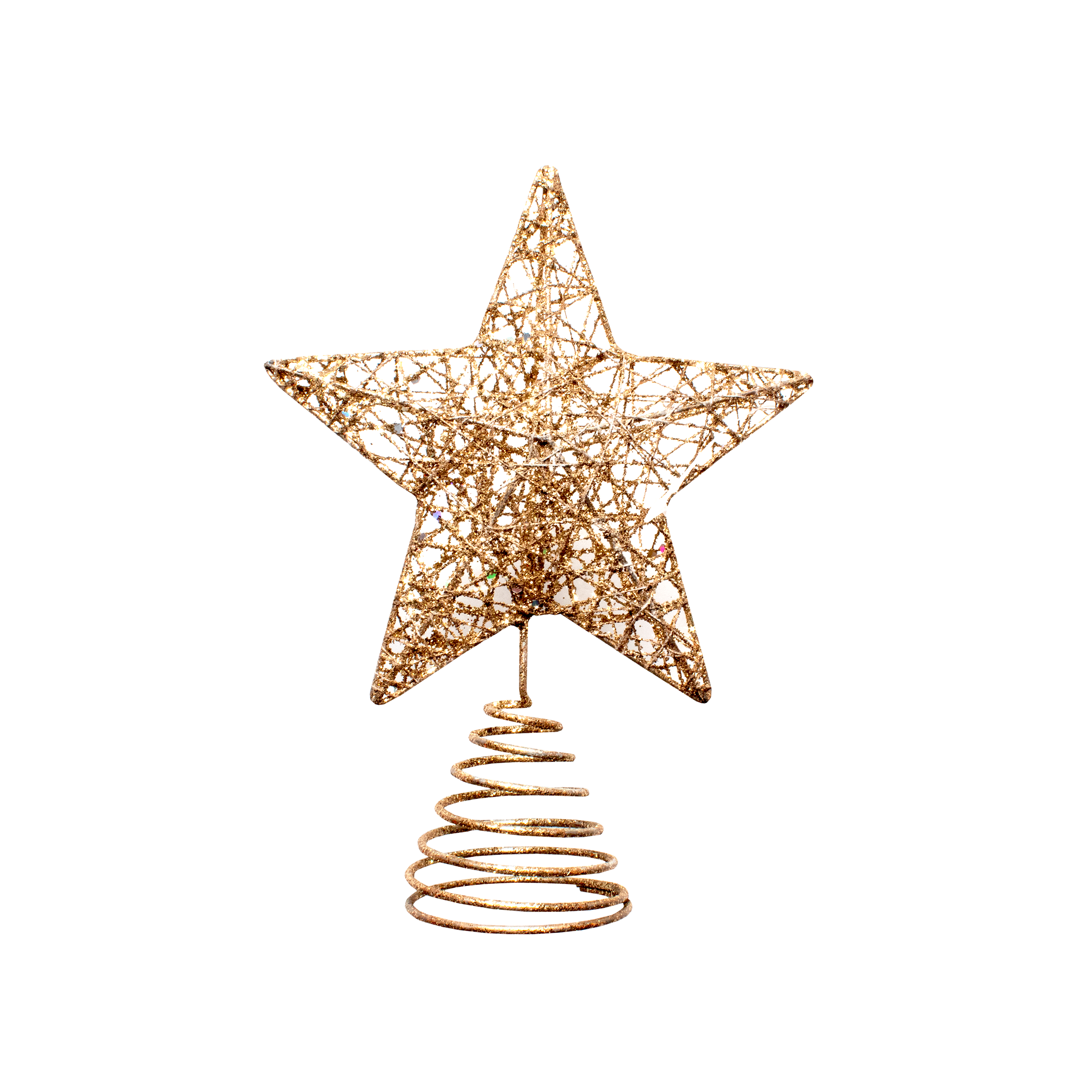 Glitter Tree Topper - Star, Assorted colours , 20cm, 1pc