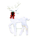 Battery Operated Light Up Elegant Plush Soft Touch Fabric Reindeer with Back Stand - 30 LED Lights, 70cm