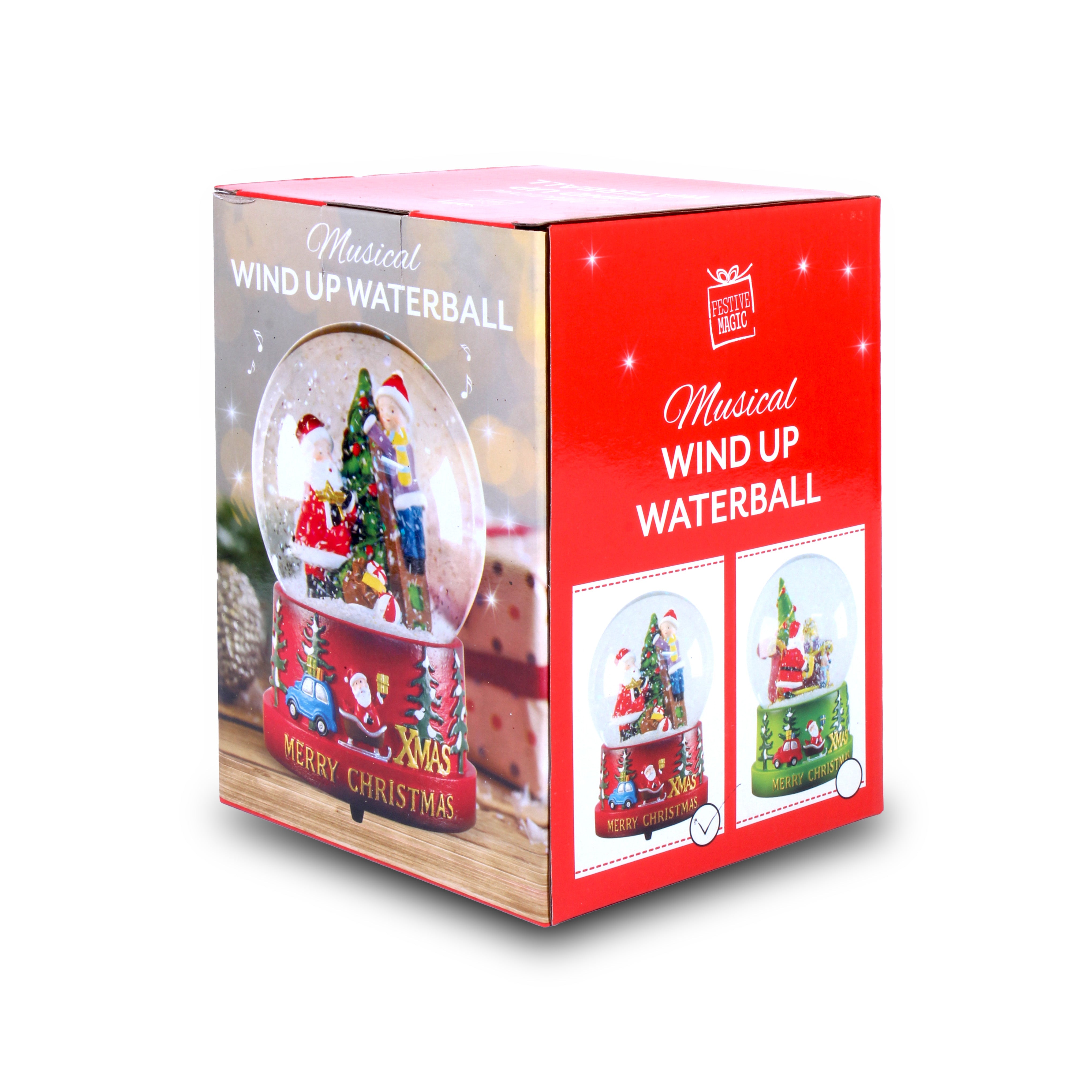 Musical Santa Waterball Assorted 1Pc