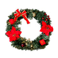 Poinsettia Glitter Wreath Assorted 40Cm 1Pc