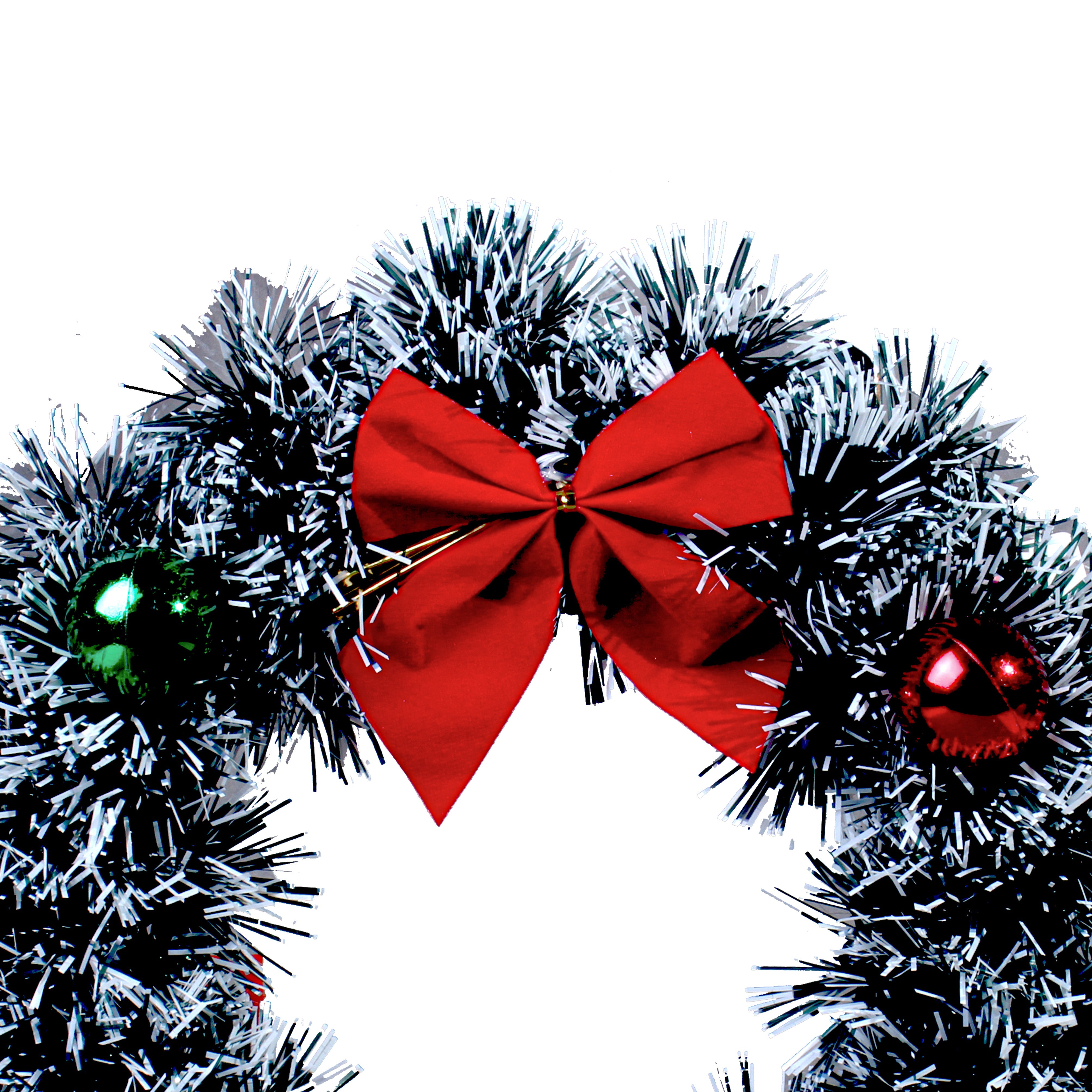 Snow Tips Bauble Wreath Assorted 23Cm 1Pc