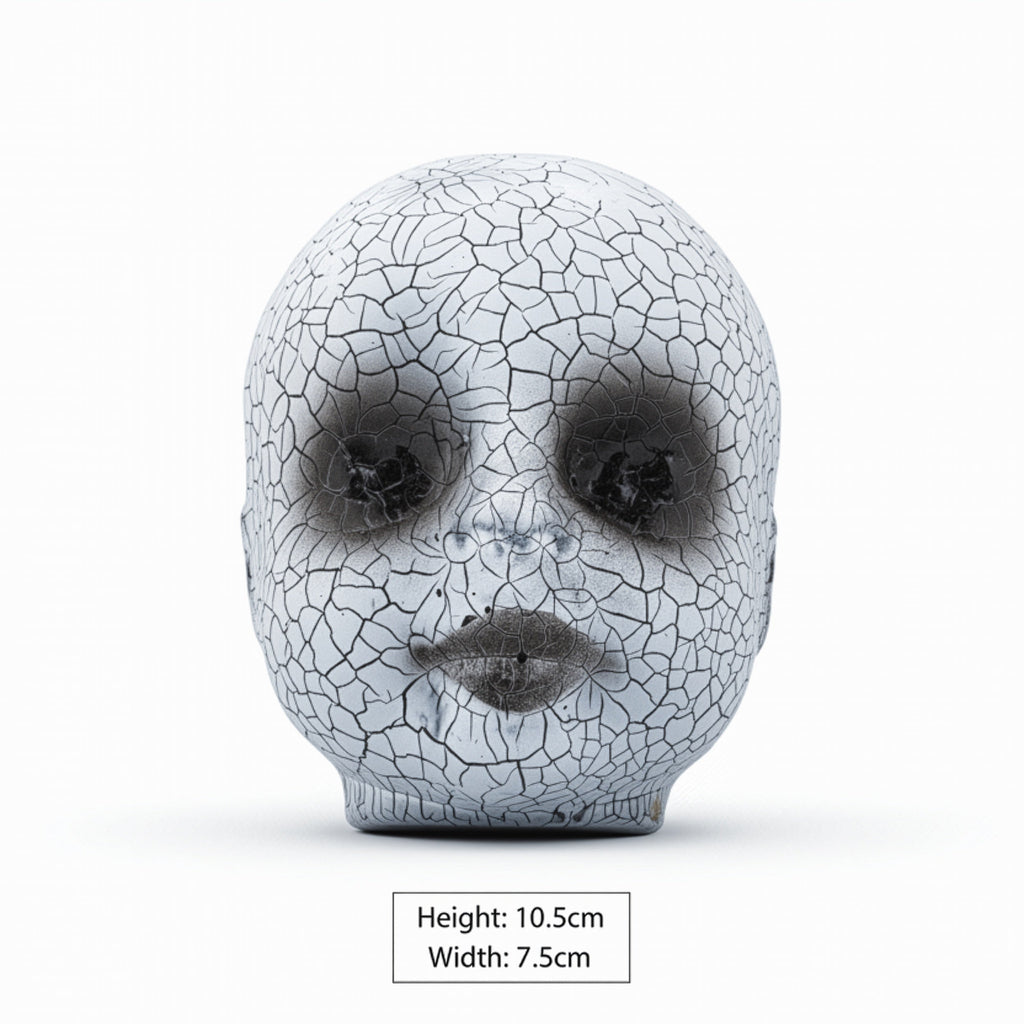 Doll Head Crackled Face 1pc