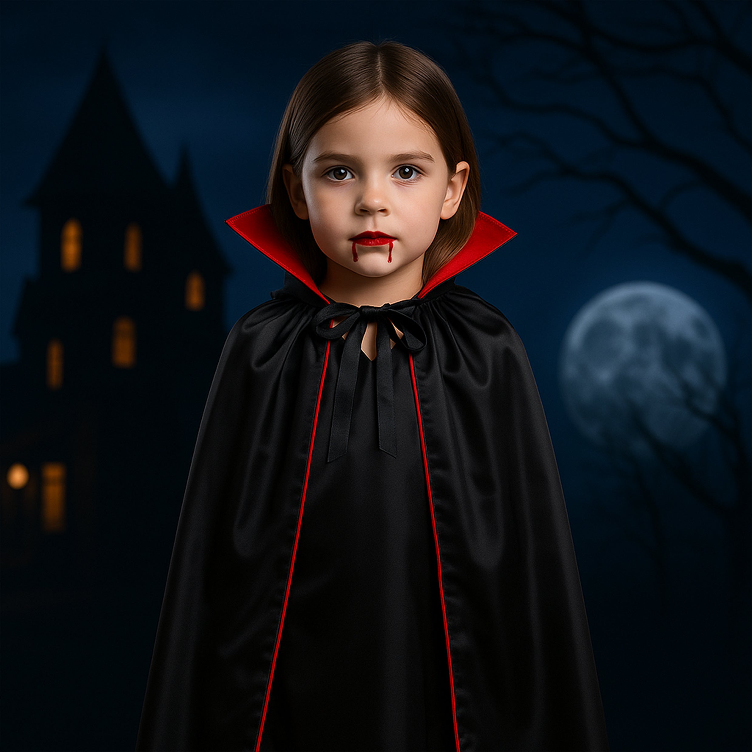 Dracula Cape for Kids W 80 X H75cm 1pc