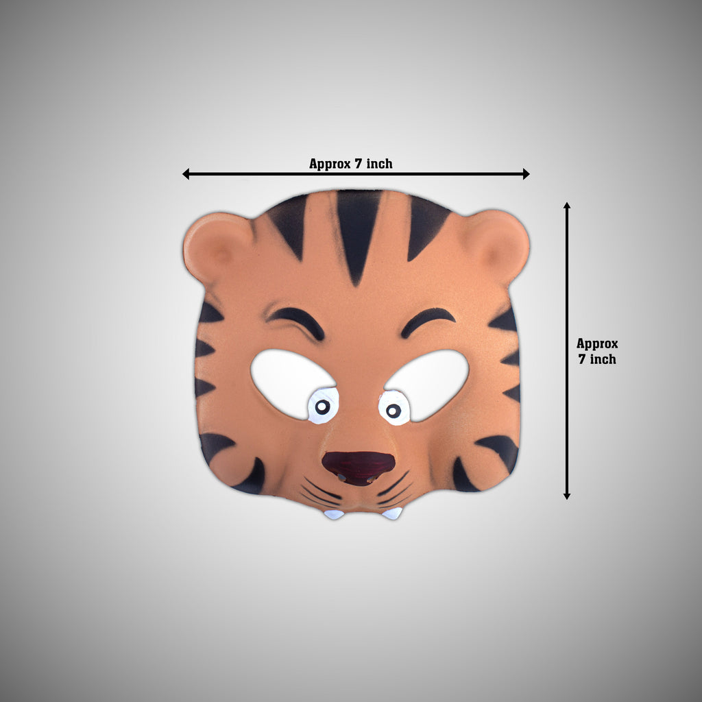 Halloween Spooky Tiger Half Mask Assorted colours 1pc