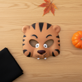 Halloween Spooky Tiger Half Mask Assorted colours 1pc
