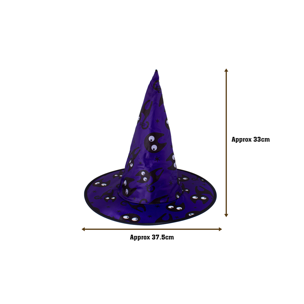 Witch Hat Spooky cat Blue 1pc