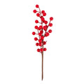 Christmas Decor Glossy Berry Stem Red 30cm 1pc