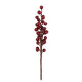 Christmas Decor Glossy Berry Stem Burgundy 30cm 1pc