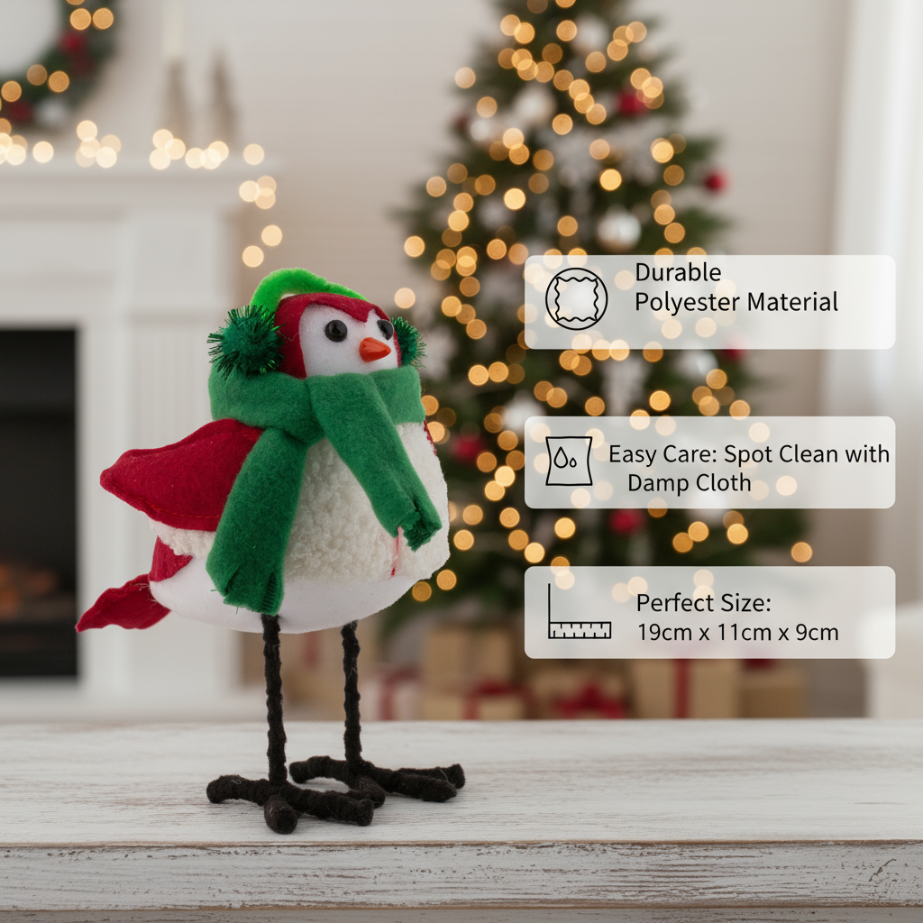 Christmas Decoration Winter Birdie 19 X 11 X 9cm 1pc