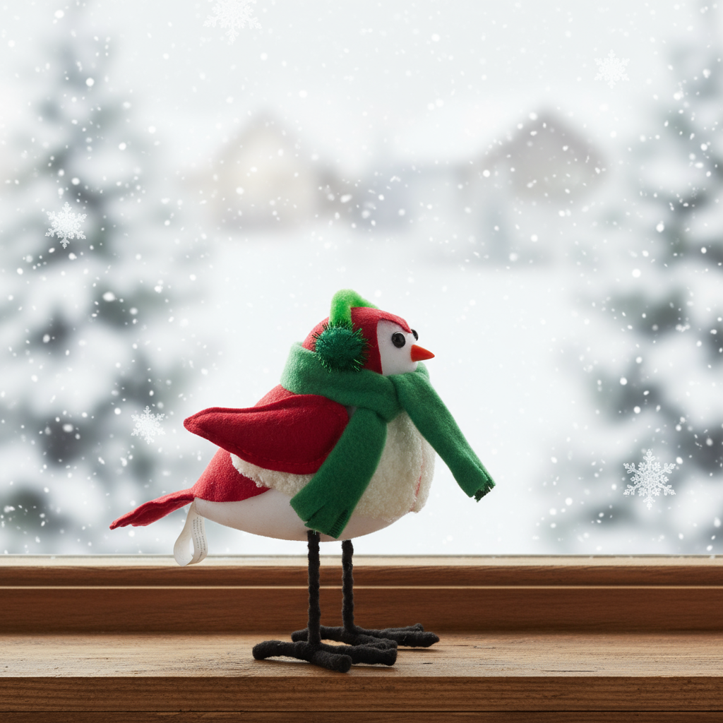 Christmas Decoration Winter Birdie 19 X 11 X 9cm 1pc