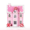 Peppermint Candy House Pink 15.5 X 12 X 21cm 1pc