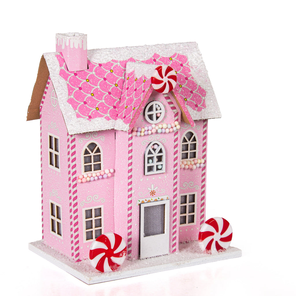 Peppermint Candy House Pink 15.5 X 12 X 21cm 1pc