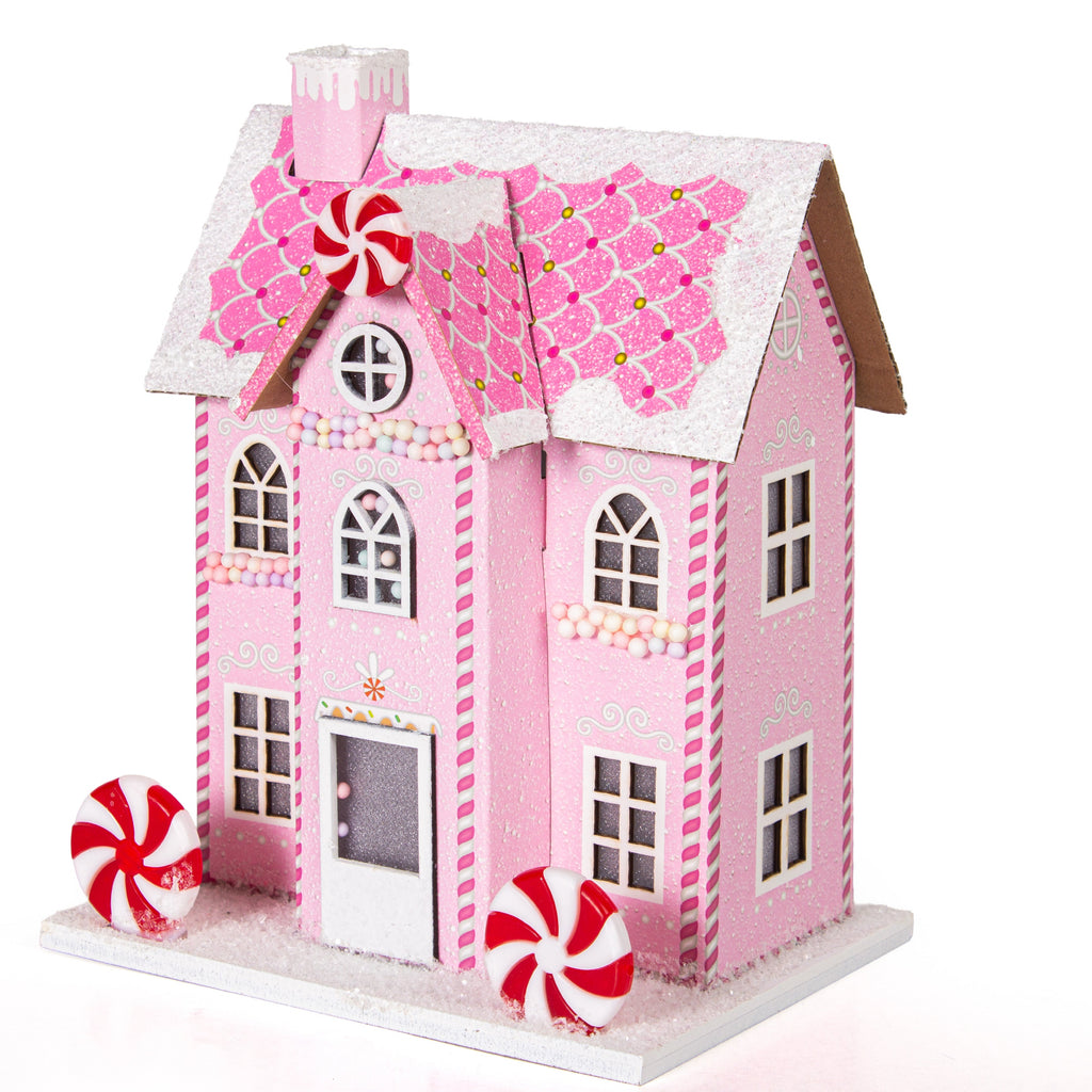 Peppermint Candy House Pink 15.5 X 12 X 21cm 1pc