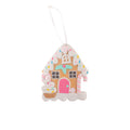Hanging Gingerbread House Ice Cream & Candy Cane 10cm 1pc