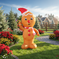 LED - Inflatable Christmas Decoration Electric Air Power Blow Up with Light Gingerbread 120cm 1pc