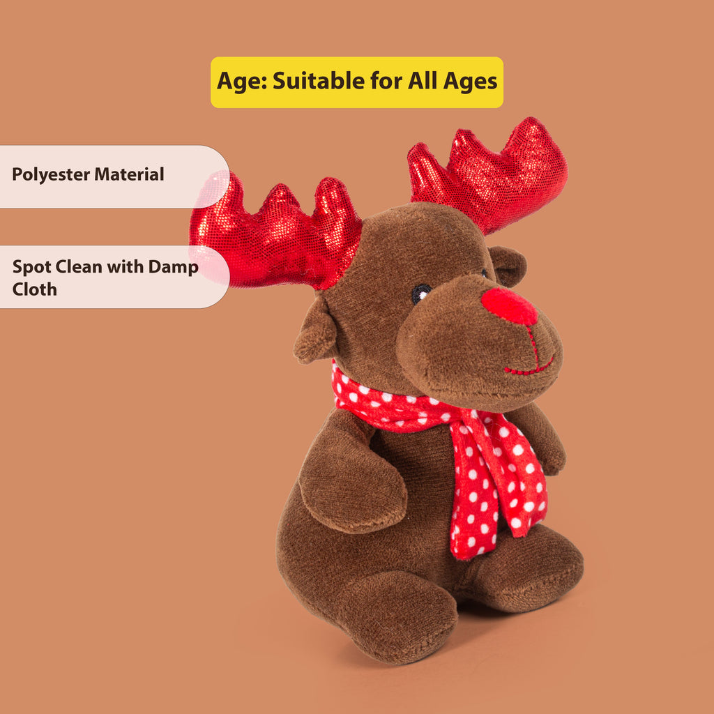 Christmas Soft Toys Moose 8 X 8 X 14cm 1pc