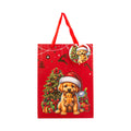 Festive Gift Bag With Foil Detailing Pawsome Christmas 18 X 8 X 24cm 1pc
