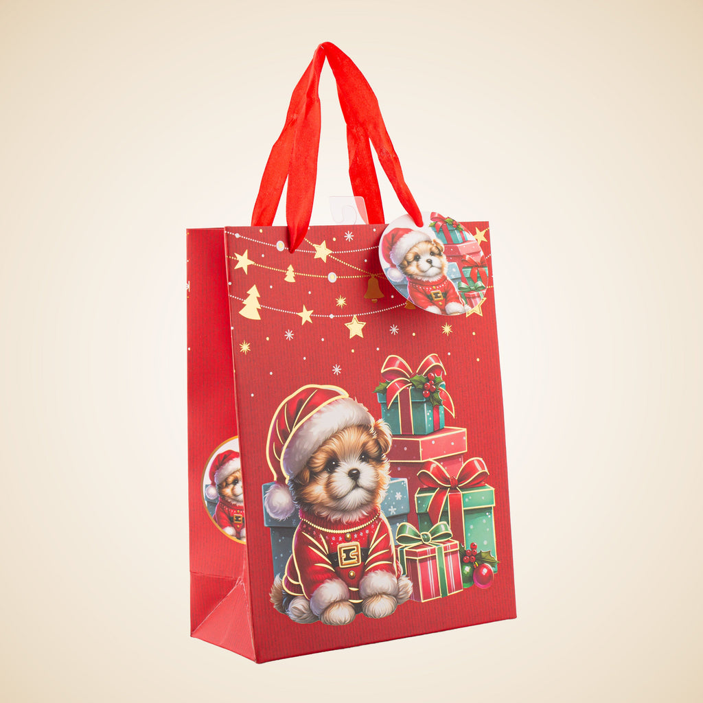Festive Gift Bag With Foil Detailing Pawsome Gifts 18 X 8 X 24cm 1pc