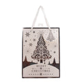 Festive Gift Bag With Foil Detailing Silver White Festive Tree 18 X 8 X 24cm 1pc