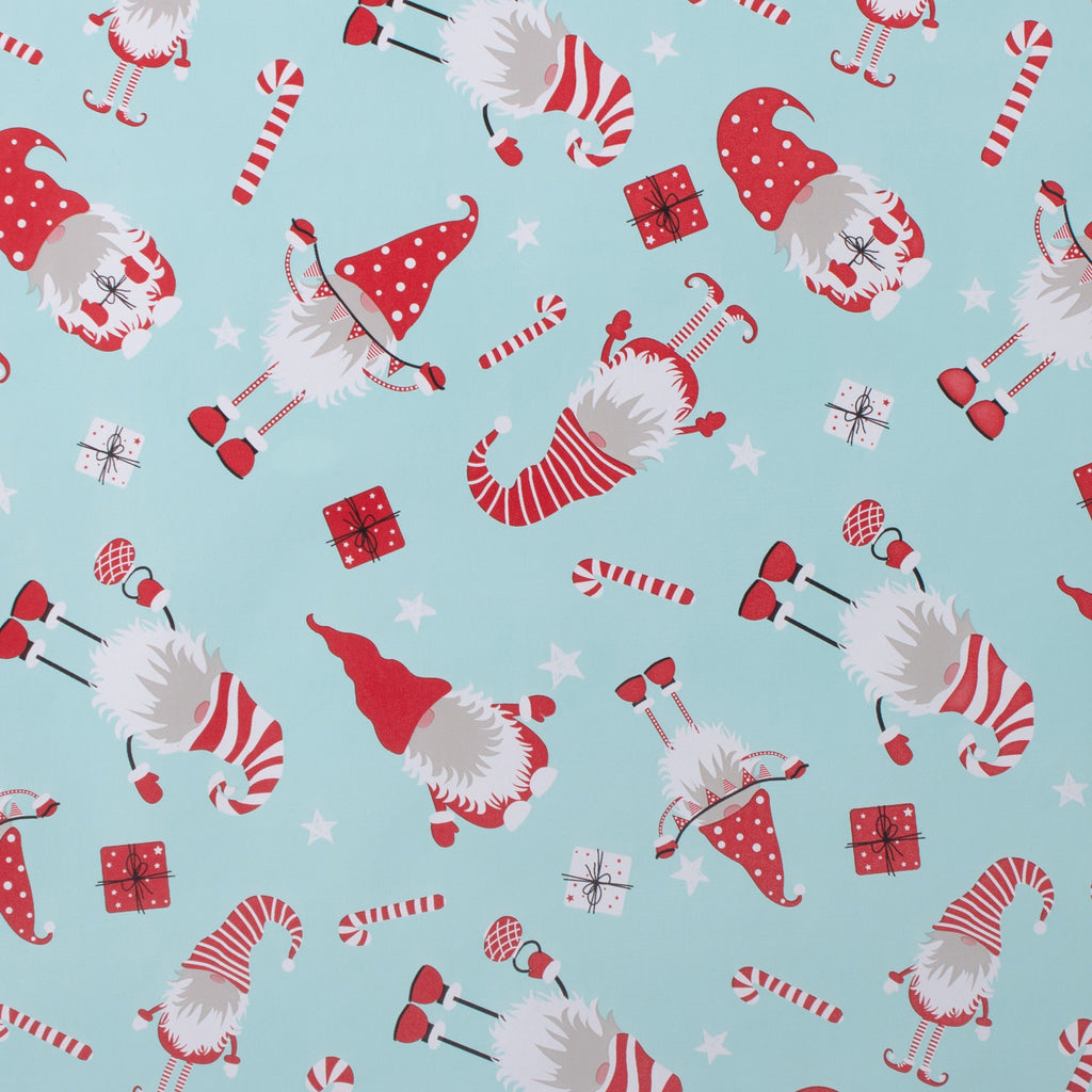 Christmas Gift Wrapping Paper Gift & Gnomes 70cm X 5m 1pc Roll