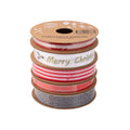 Ribbon Festive Collection Rosy Shimmer 2.7m 5pcs Roll