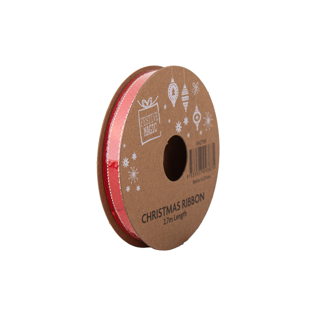 Ribbon Festive Collection Rosy Shimmer 2.7m 5pcs Roll