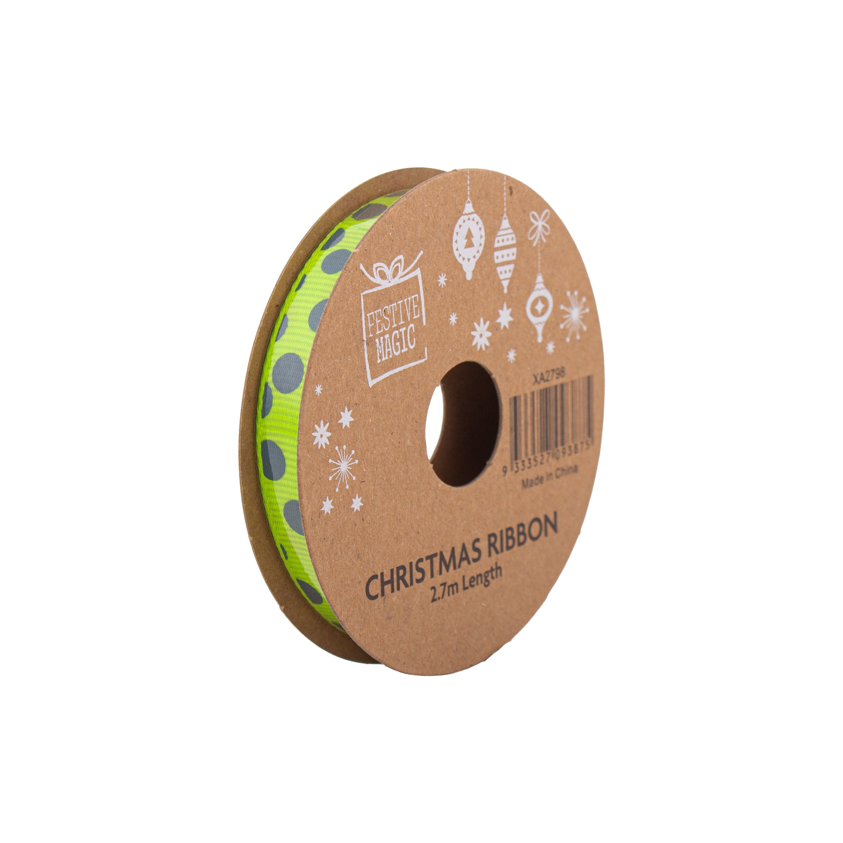 Ribbon Festive Collection Cheerful Mix 2.7m 5pcs Roll