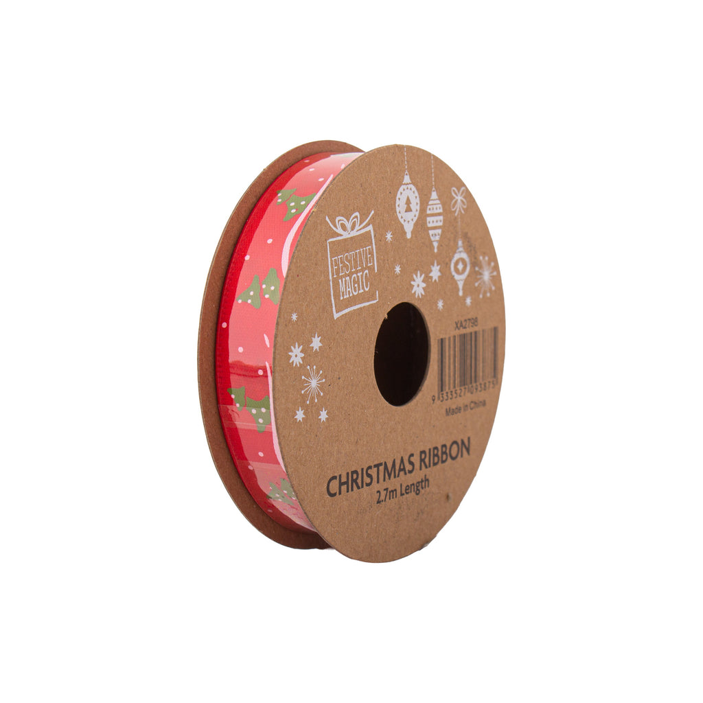 Ribbon Festive Collection Cheerful Mix 2.7m 5pcs Roll