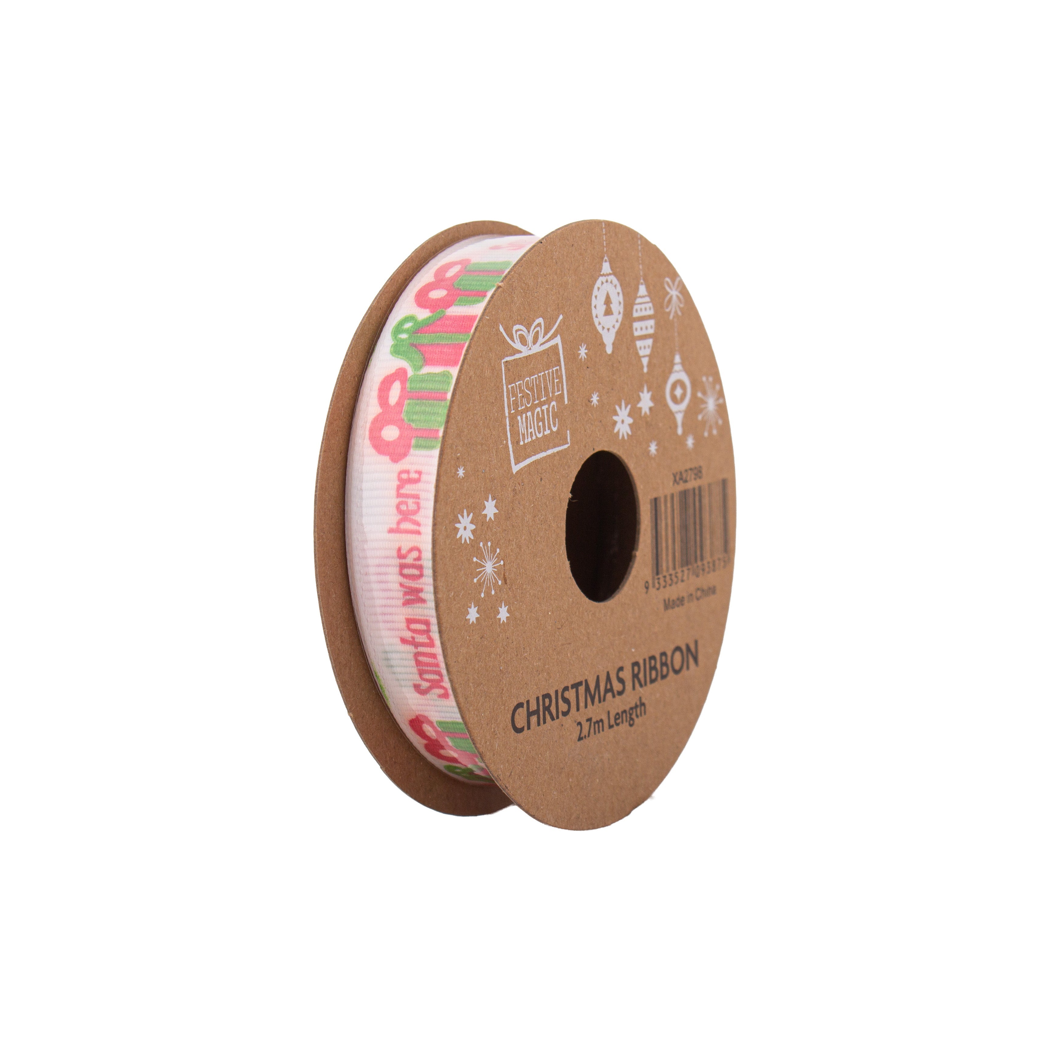 Ribbon Festive Collection Cheerful Mix 2.7m 5pcs Roll