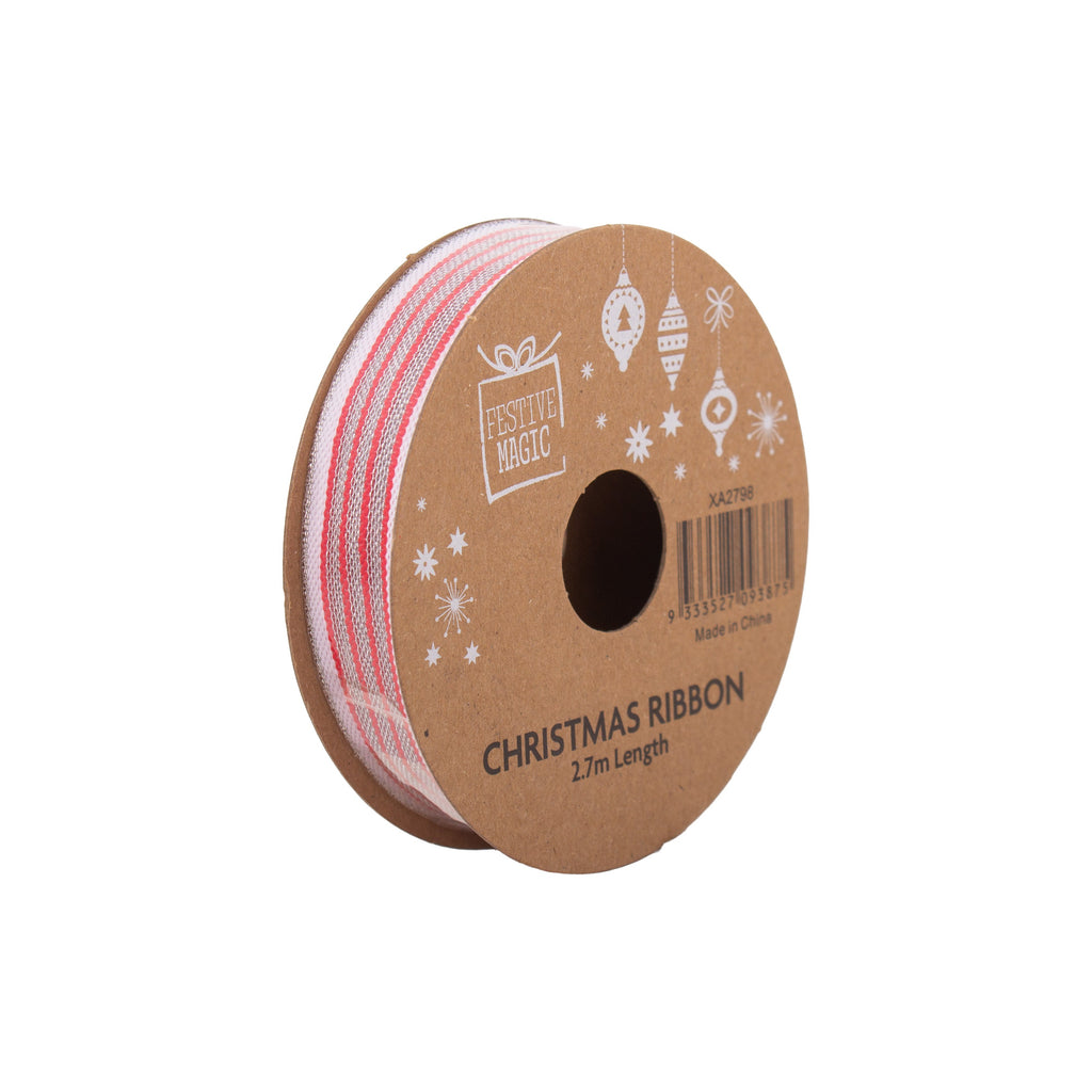 Ribbon Festive Collection Festive Medley 2.7m 5pcs Roll