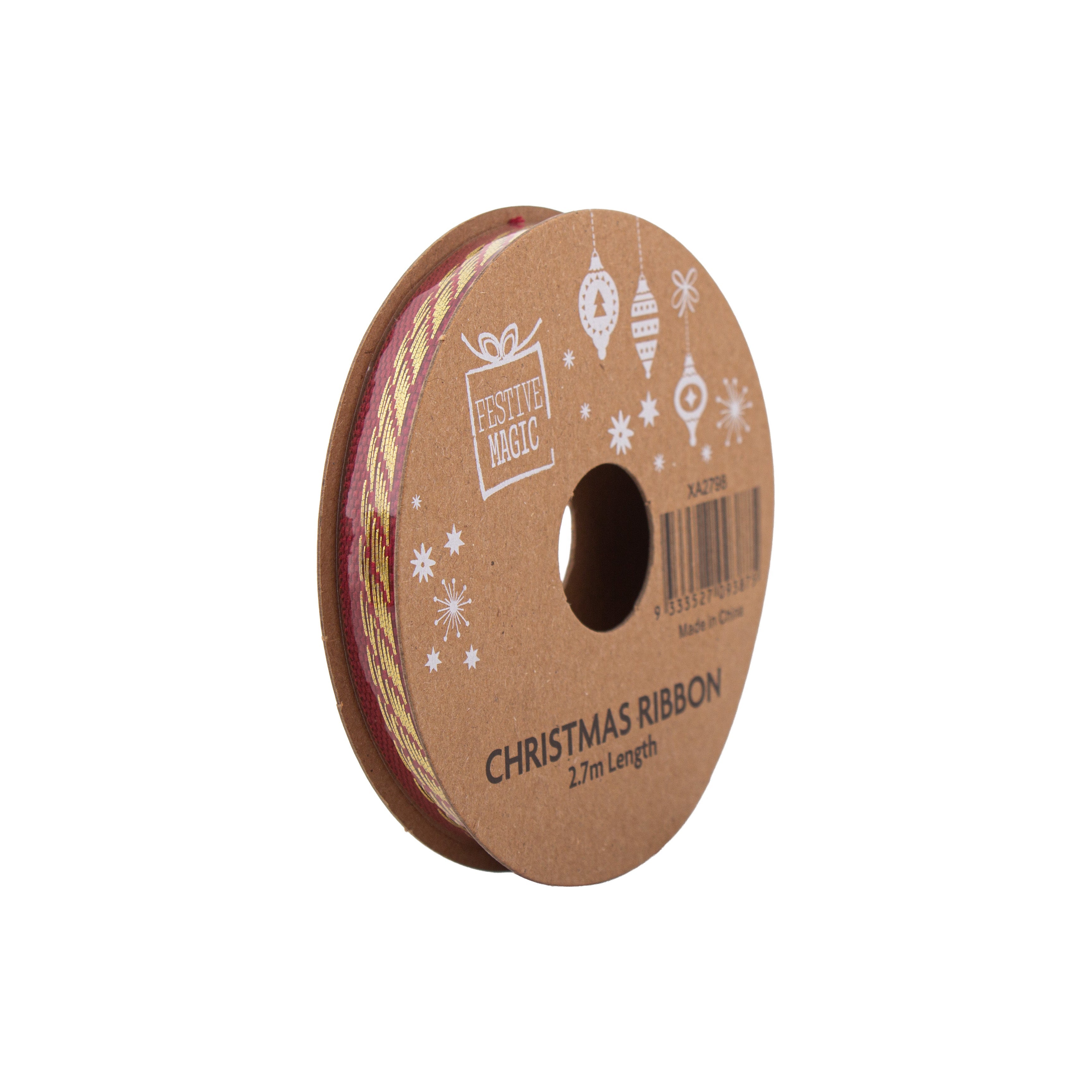 Ribbon Festive Collection Joyful Medley 2.7m 5pcs Roll