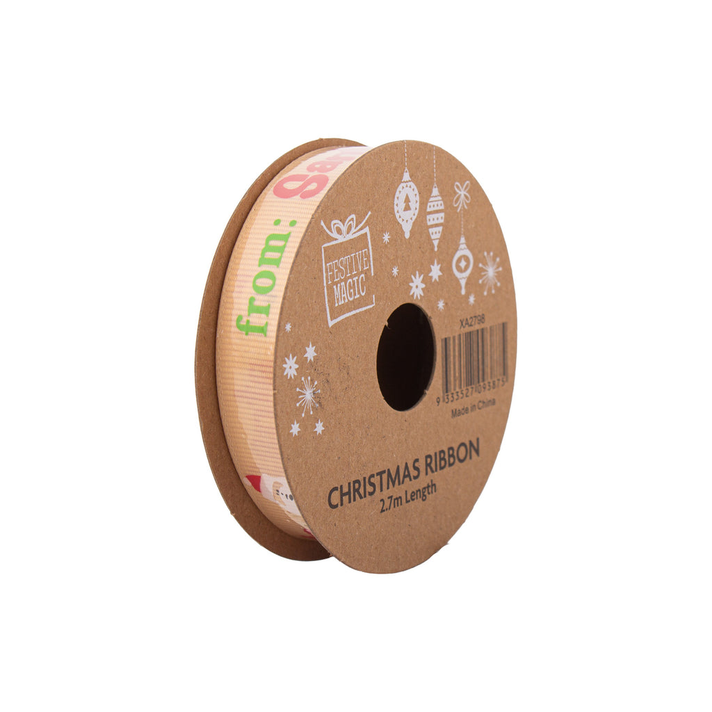 Ribbon Festive Collection Joyful Medley 2.7m 5pcs Roll