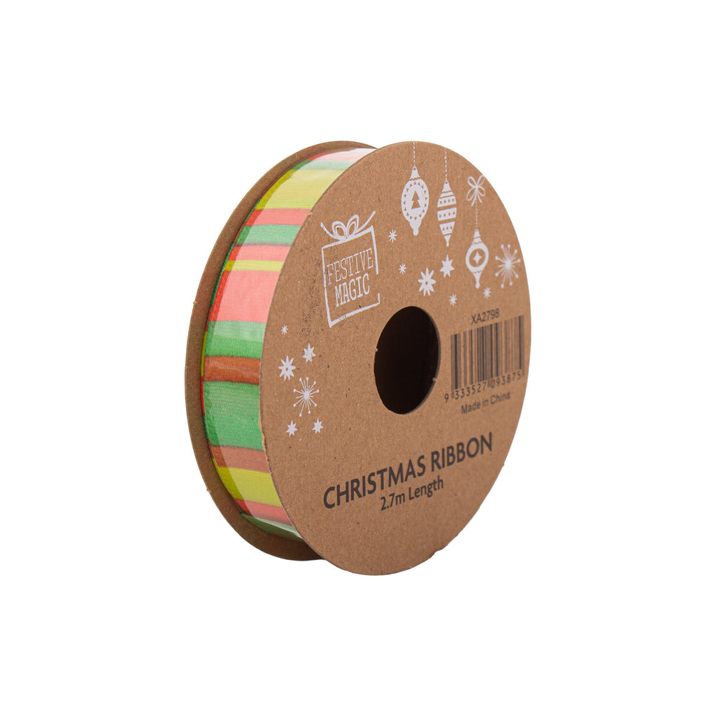 Ribbon Festive Collection Joyful Medley 2.7m 5pcs Roll