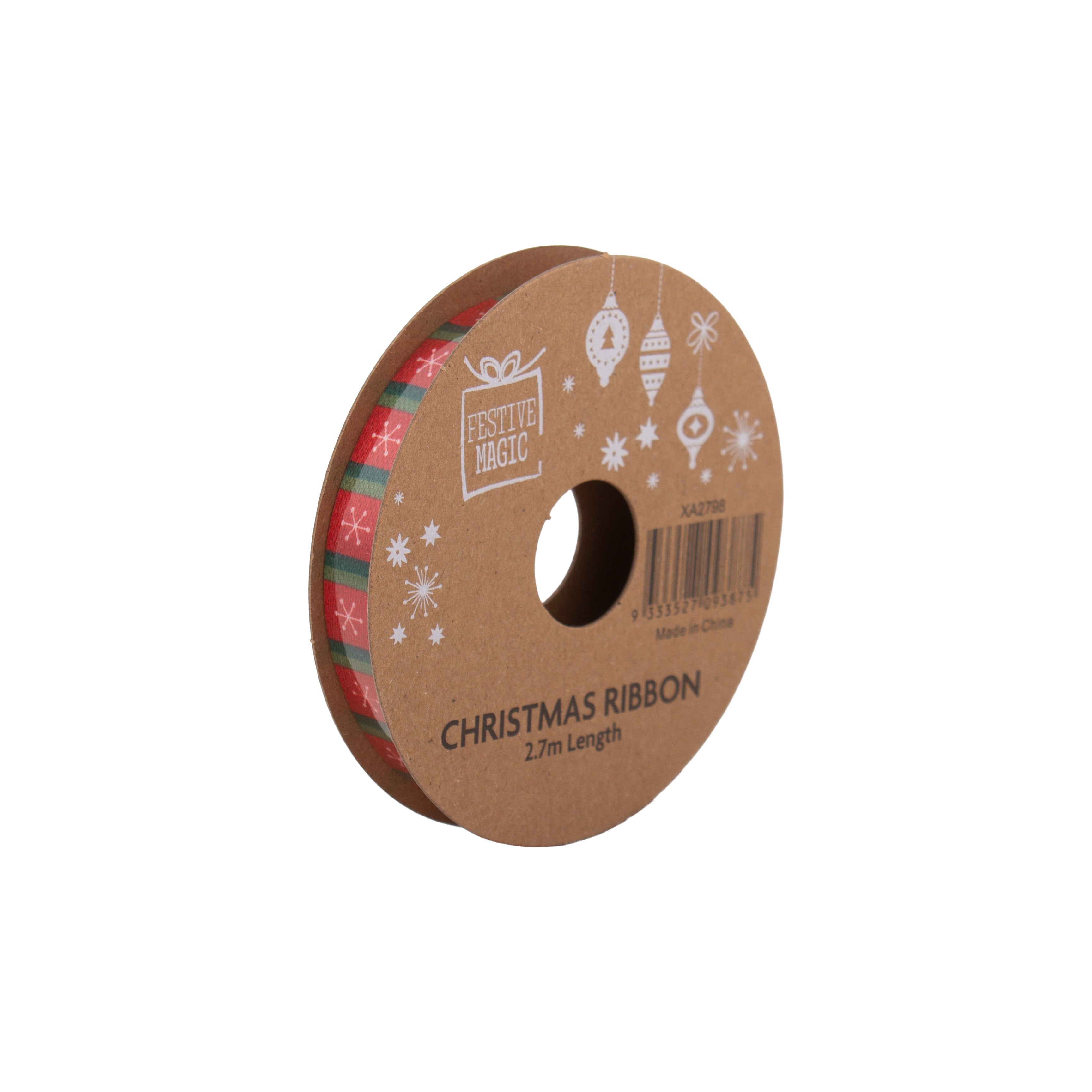 Ribbon Festive Collection Merry Mix 2.7m 5pcs Roll
