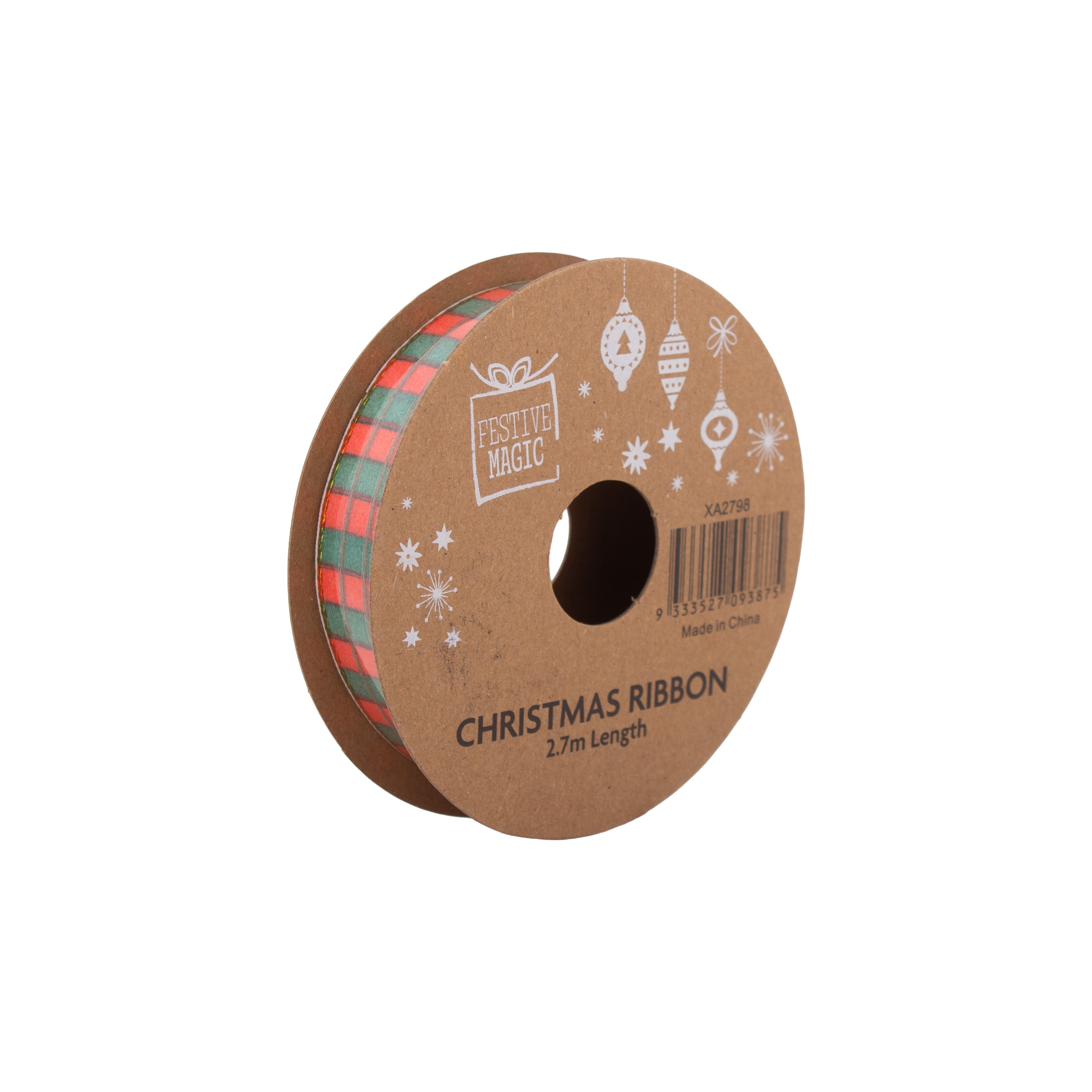 Ribbon Festive Collection Merry Mix 2.7m 5pcs Roll