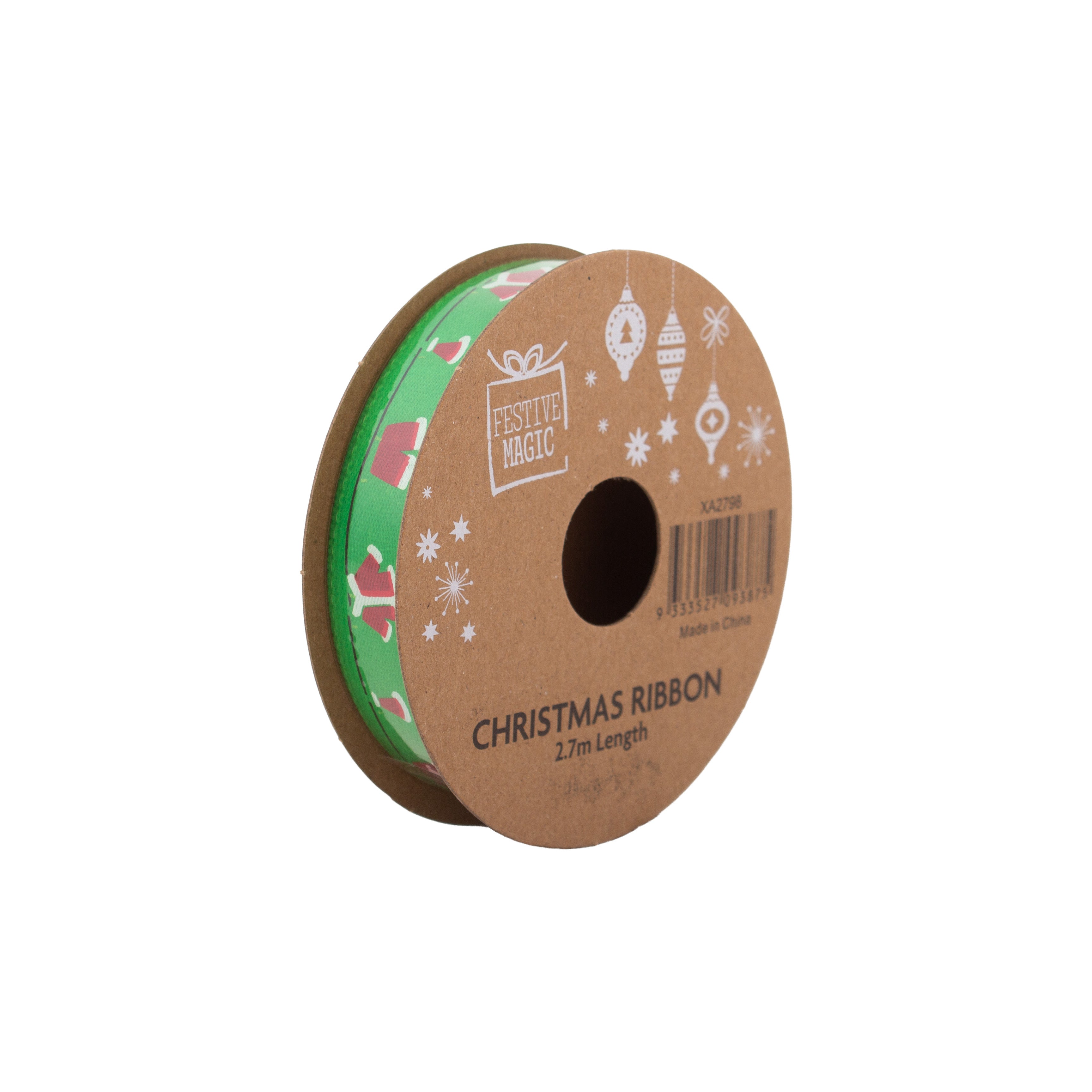Ribbon Festive Collection Merry Mix 2.7m 5pcs Roll